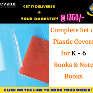 Premium Quality Plastic Covers for K – 6  (Books & Notebooks)