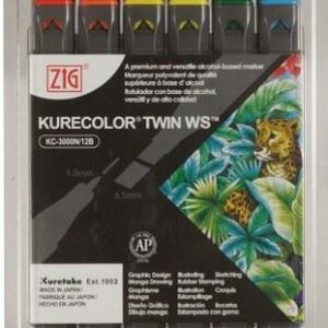 ZIG Kurecolor KC-3000N Twin Tip Markers Basic Colours