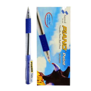 Piano Needle Point Ball Pen 0.8mm – Blue (10 pcs)