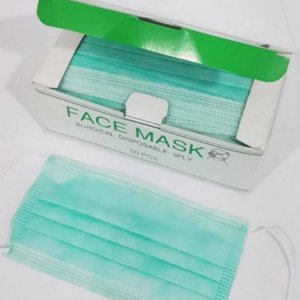 Disposable Surgical Face Mask – Green – 50 Pcs
